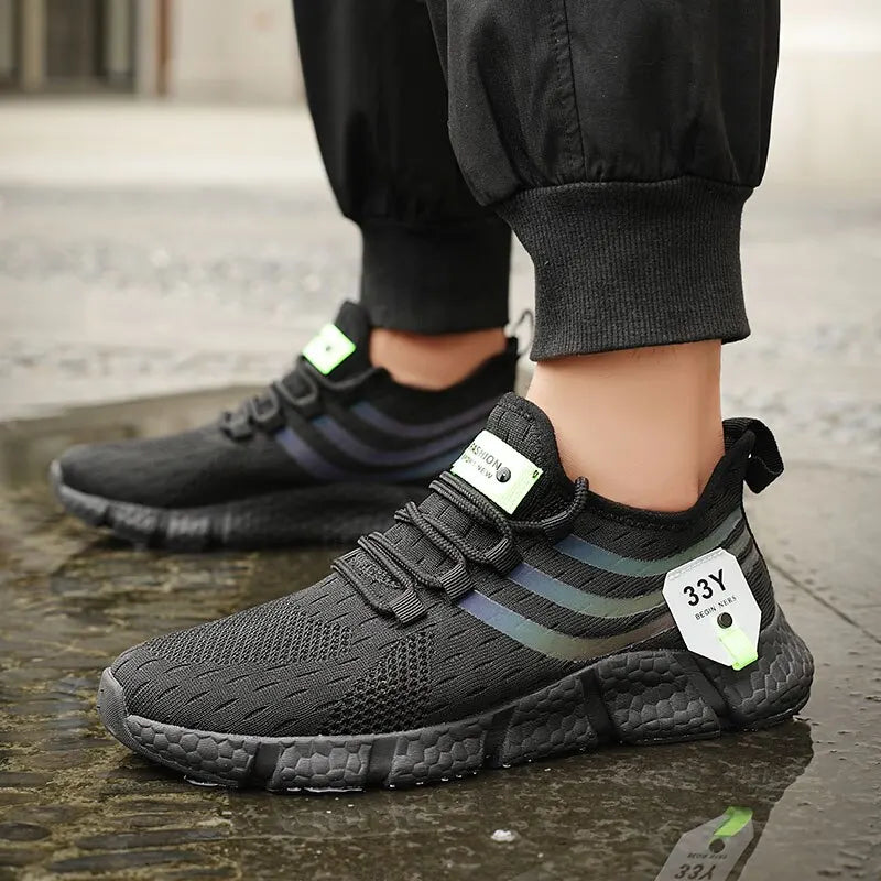 Mesh veterschoenen voor heren