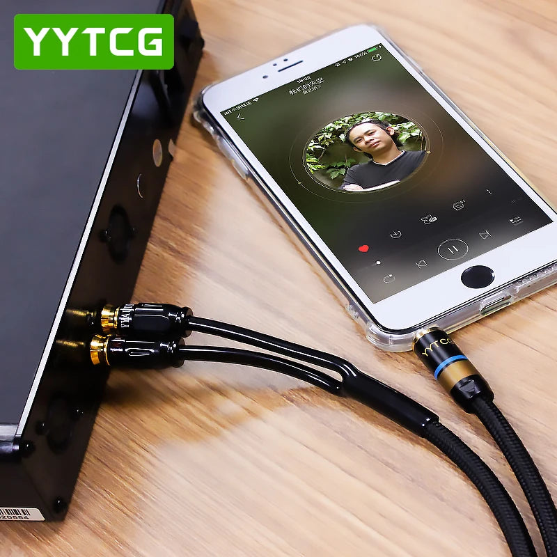 3.5mm–2RCA-äänikaapeli, erillinen liitäntäkaapeli matkapuhelimille, tehovahvistimille, äänilaitteille ja kaiuttimille