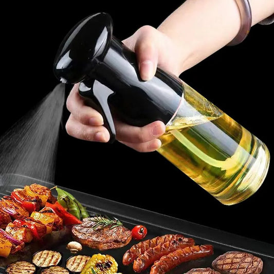 1pc Schwarz Transparent Küche Öl Flasche Kochen Öl Spray Olivenöl Flasche Fitness Grill Spray Öl Spender
