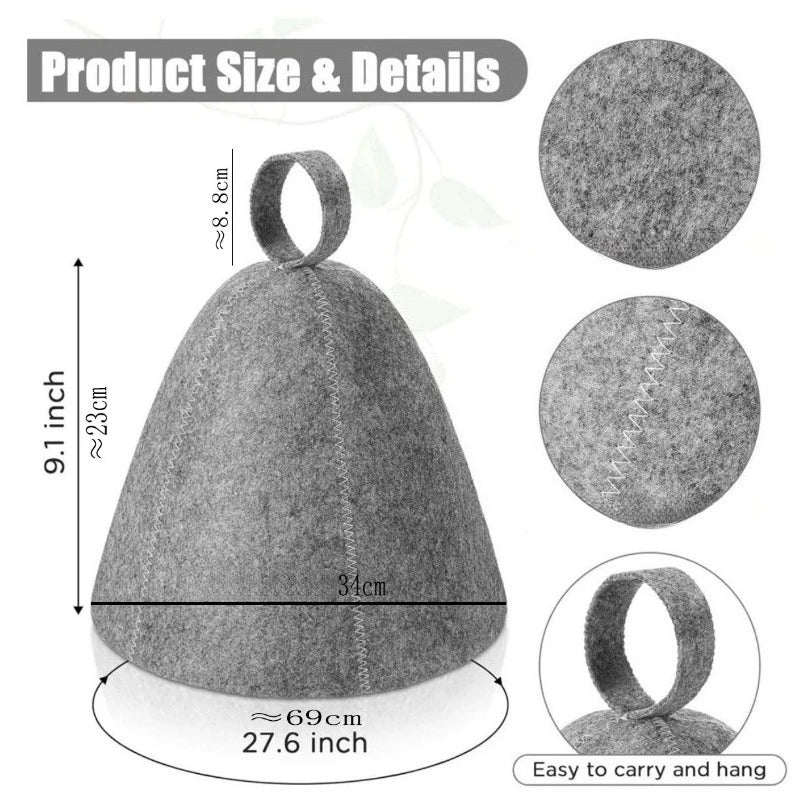 Felt Sauna Hat