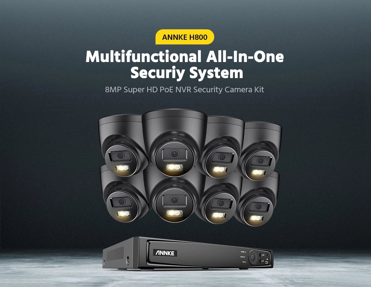 ANNKE 8CH Ultra HD PoE Security Camera Kit with 3K Video