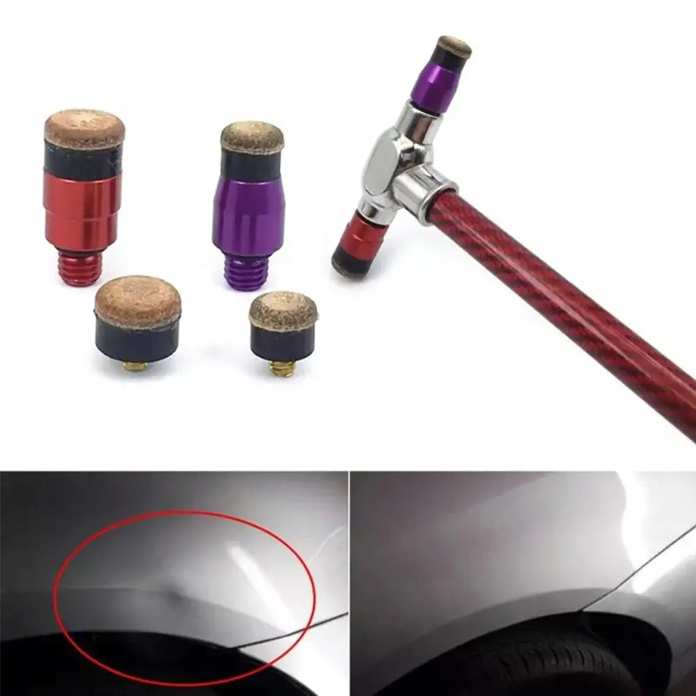 Martelo de repuxar e conjunto de ponteiras para reparar amolgadelas