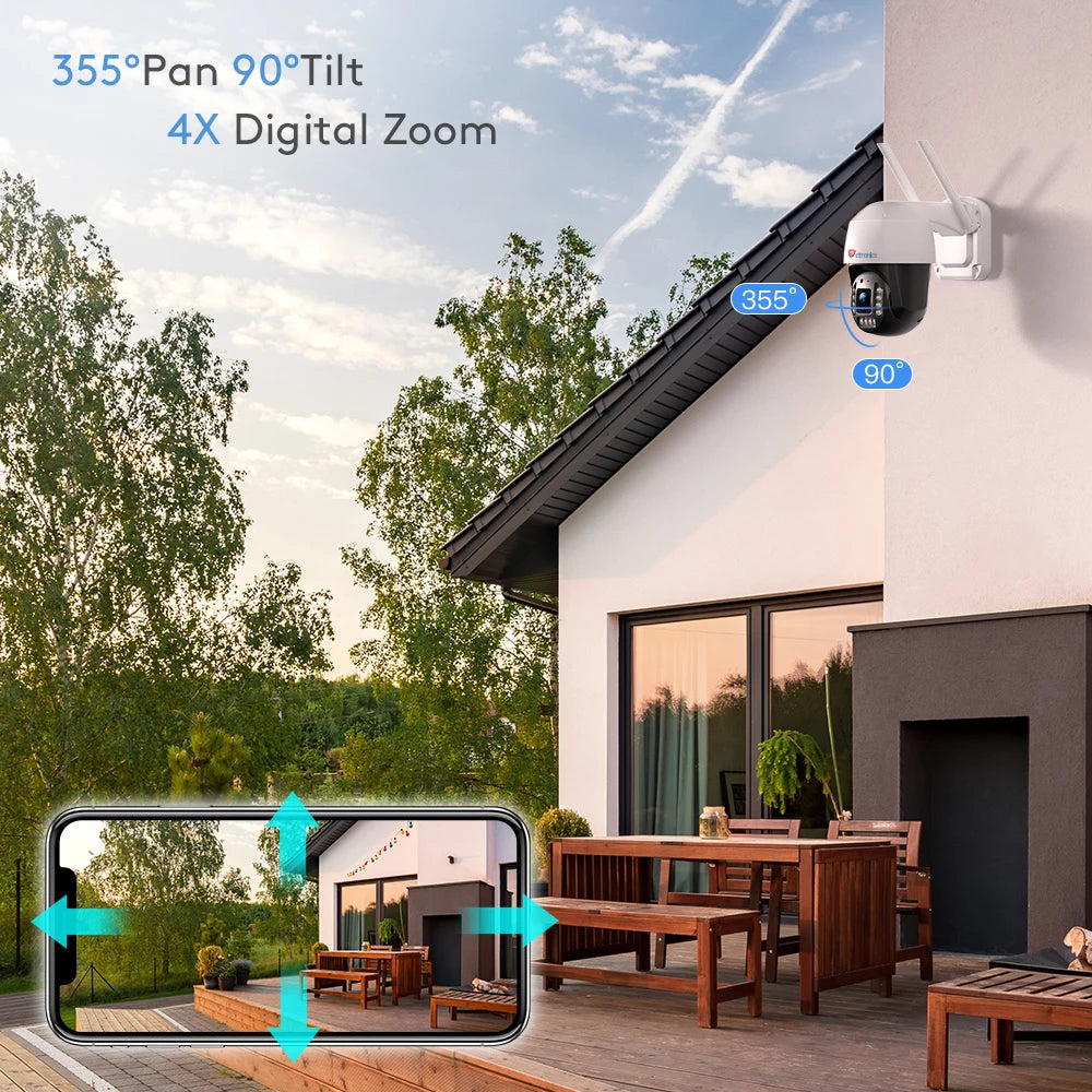 4K 8MP Outdoor Security Camera with Smart Tracking