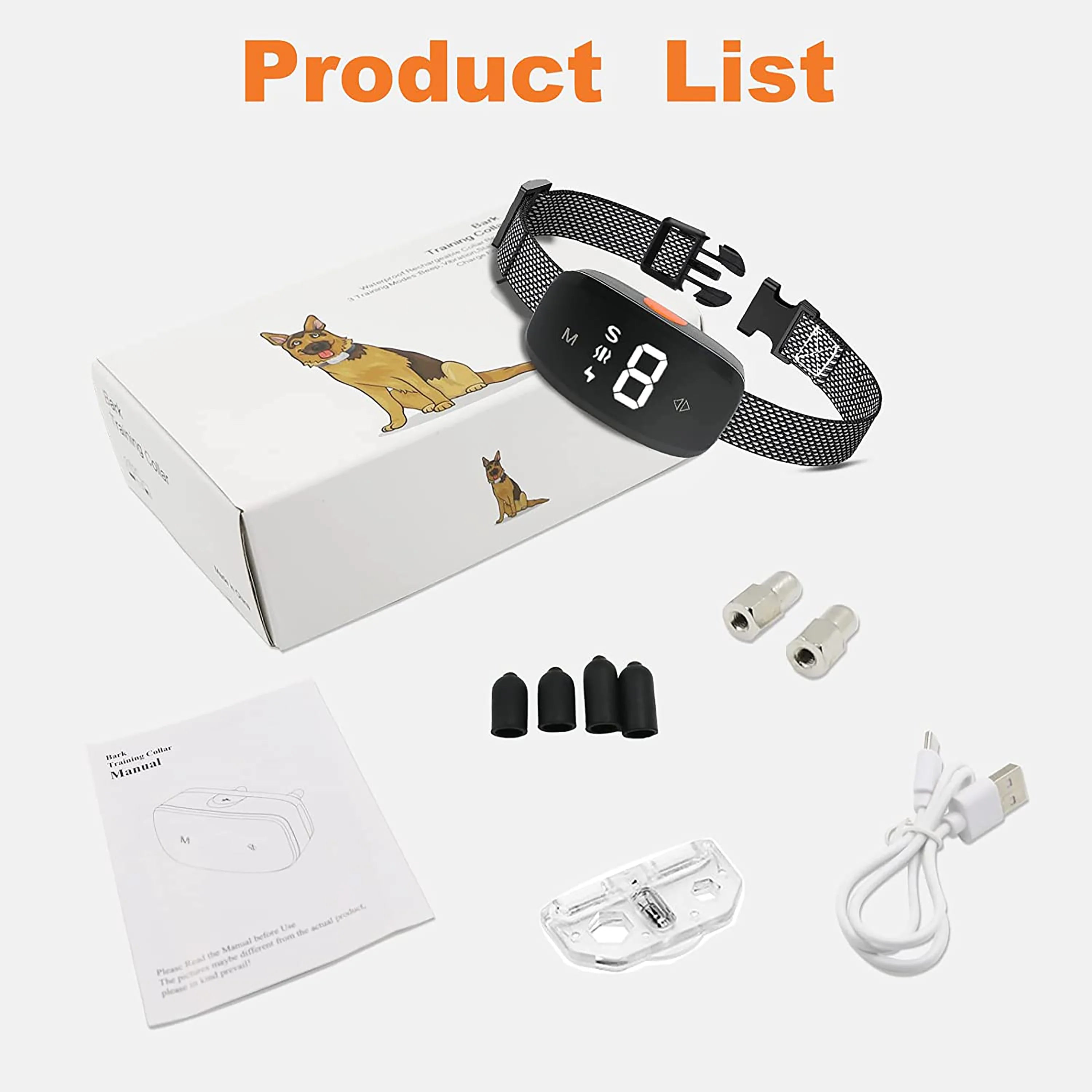 Smart Dog Bark Collar with 8 Sensitivity Levels Rechargeable