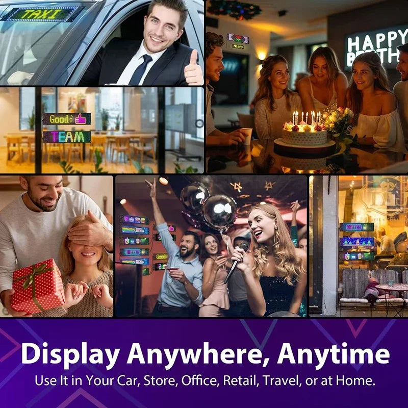 Painel de matriz RGB LED programável flexível