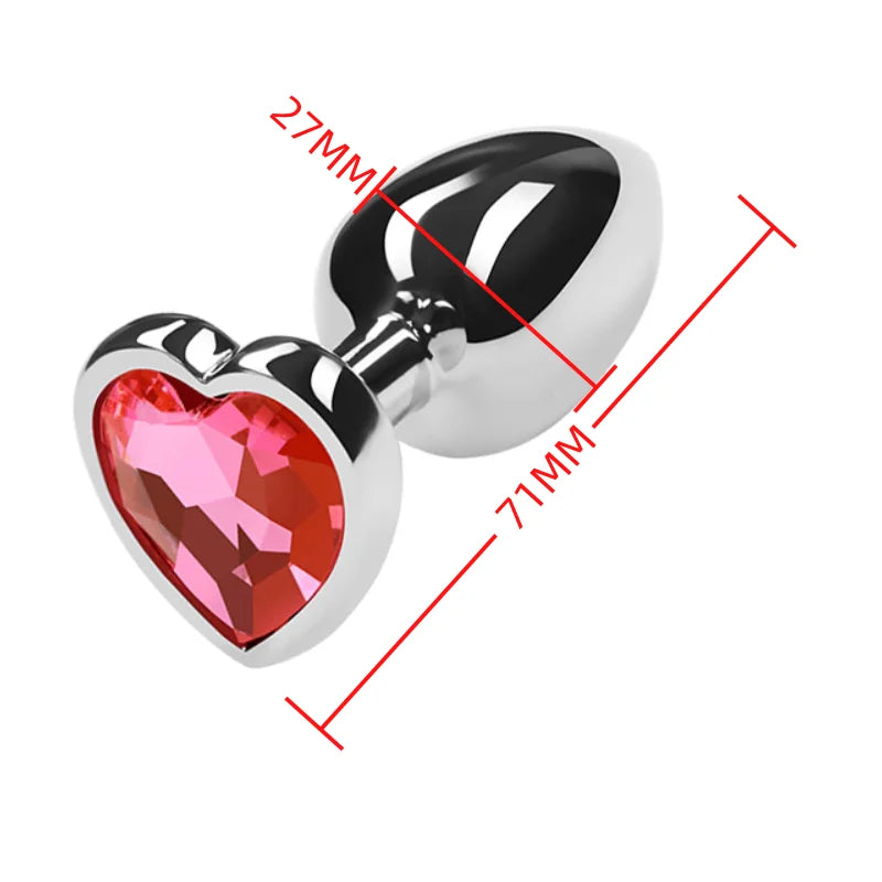 Small Size Metal Anal Beads Butt Plug Mini Rainbow Rose gold Butt Plug Crystal Jewelry Trainer Anal Dildo Masturbation Sex Toy 