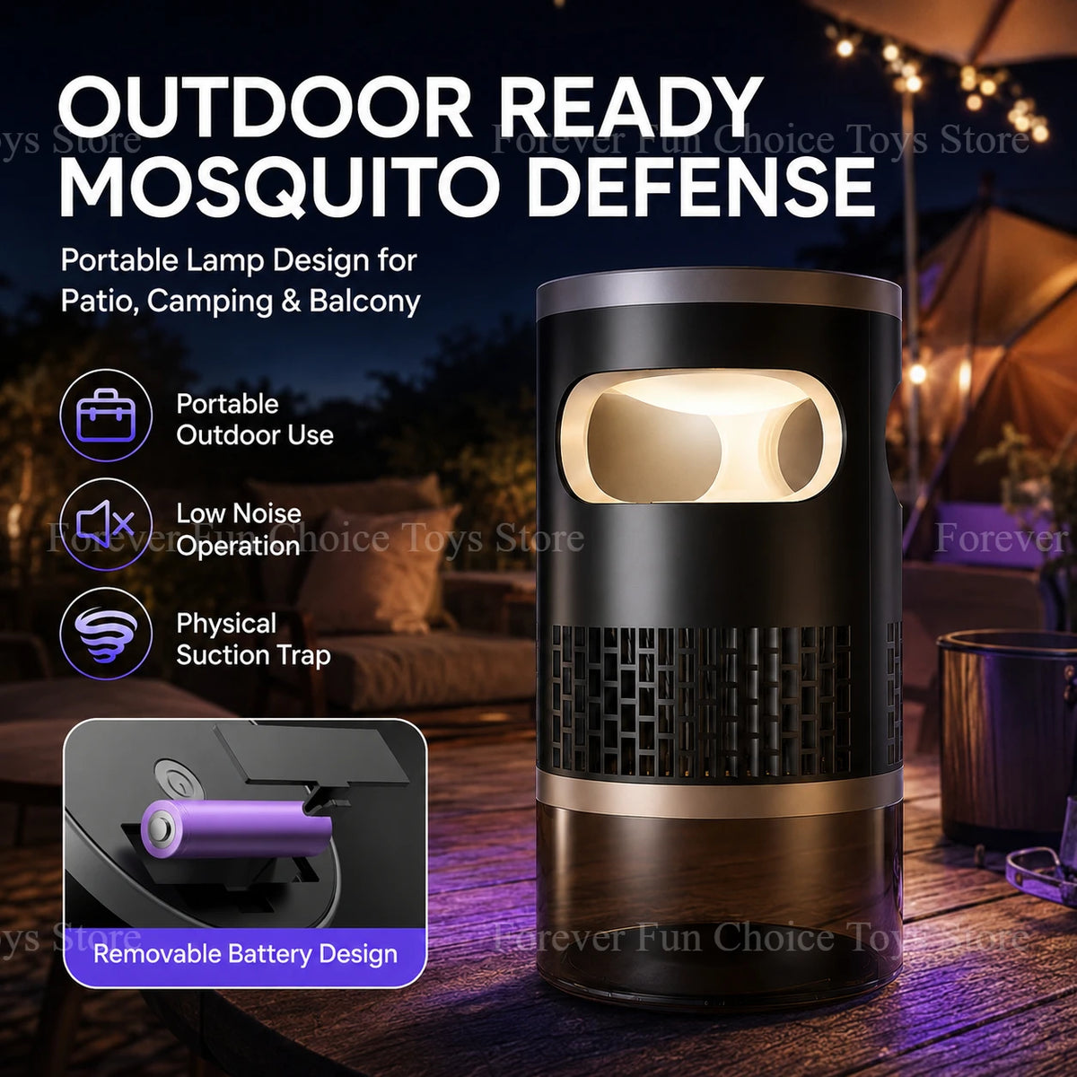 Suction-Type Insect Trap Lamp