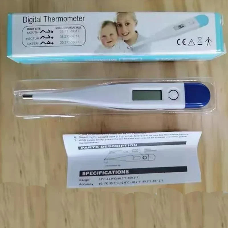 Digital Water Thermometer Accurate Oral and Armpit Temperature Reading Fever Alert Termometer Baby Bath Thermometers 
