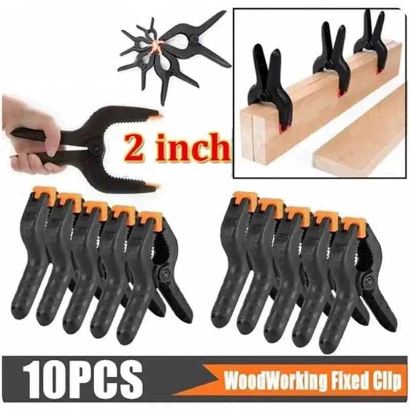 10pcs 2inch Spring Clamps DIY Woodworking Tools Plastic Nylon Clamps For Woodworking Spring Clip Photo Studio Background