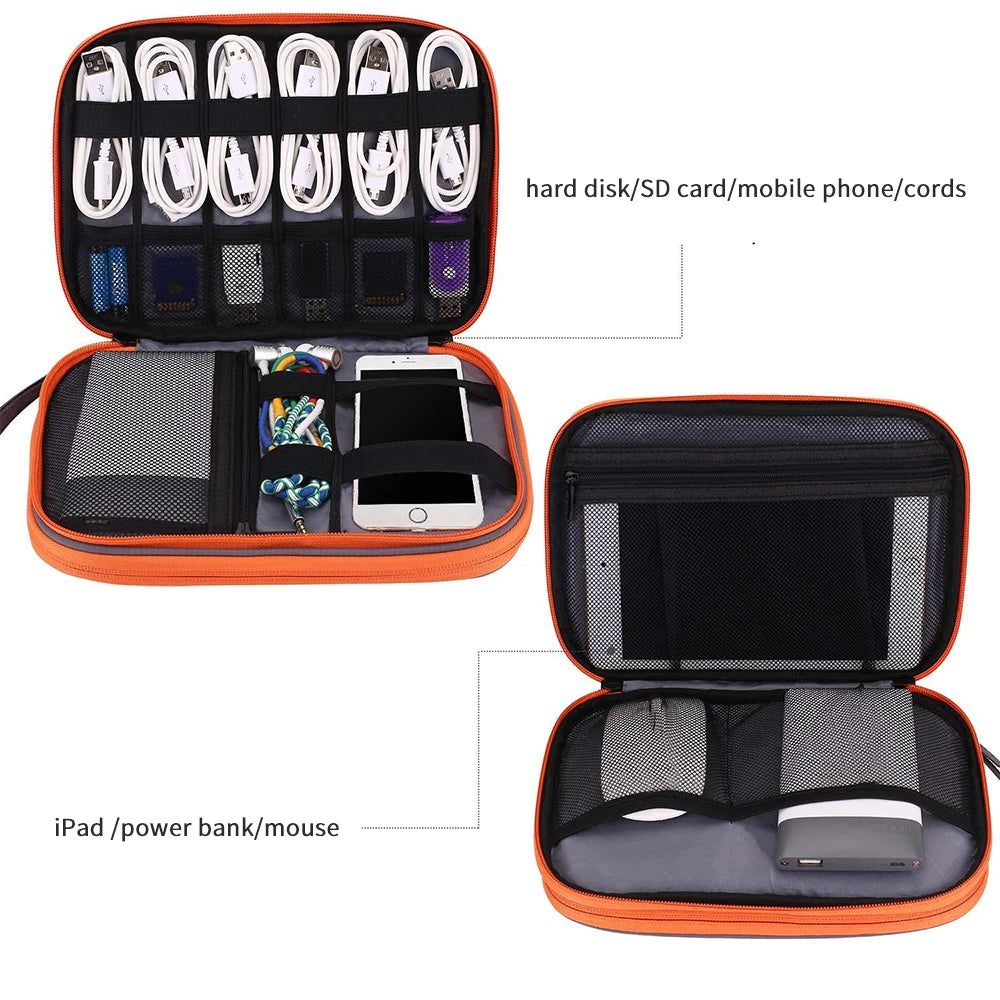 Double-Layer Travel Electronics Organiser