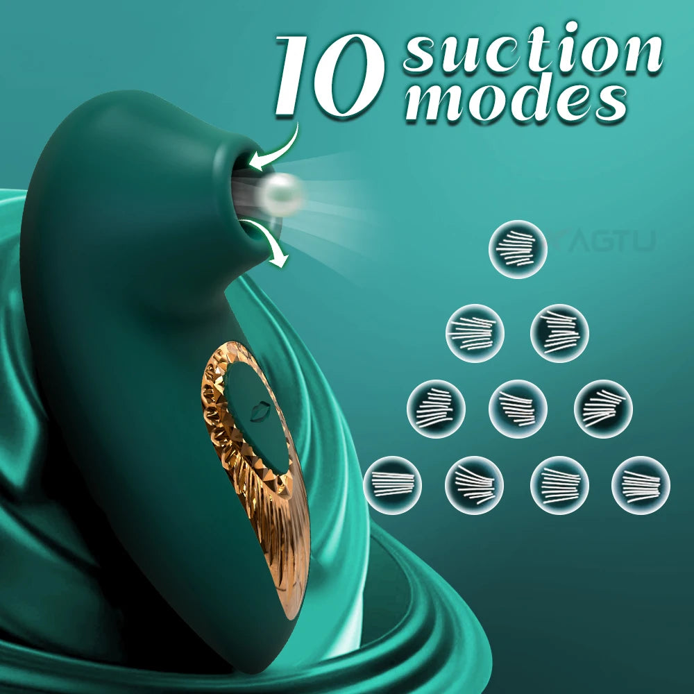 10-läges kraftfull klitoris-sugare vibrator för kvinnor Sugande klitoris vakuumstimulator Vibration för bröstvårtor Kvinnlig sexleksak för vuxna 18+