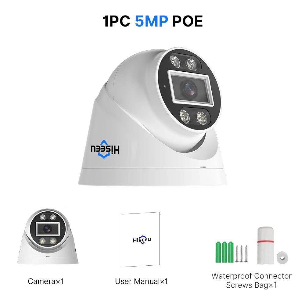 8MP PoE IP Security Dome Camera with Face Detection