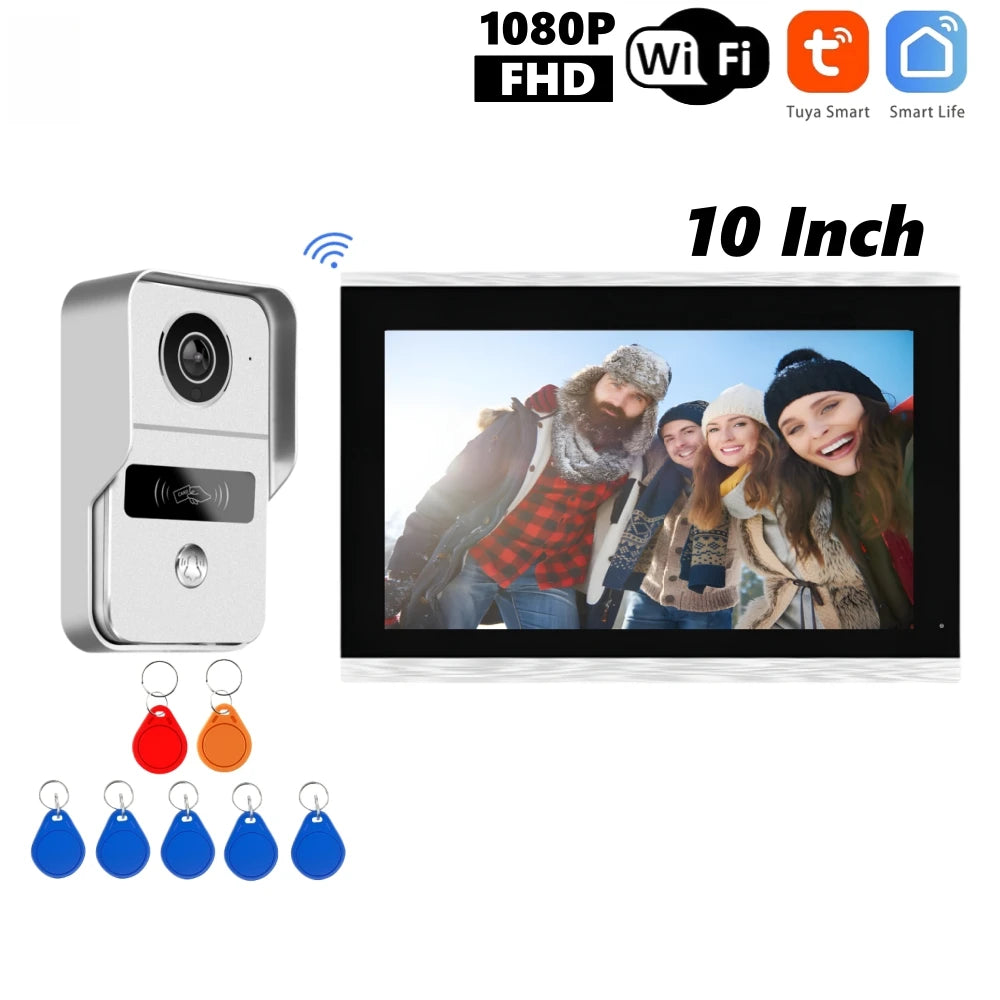 7 Inch Tuya Smart Wifi Video Entry Phone Intercom System 1080P Wireless Home Video Doorphone Doorbell RFID Card Unlock Apartment Spy-shop.com