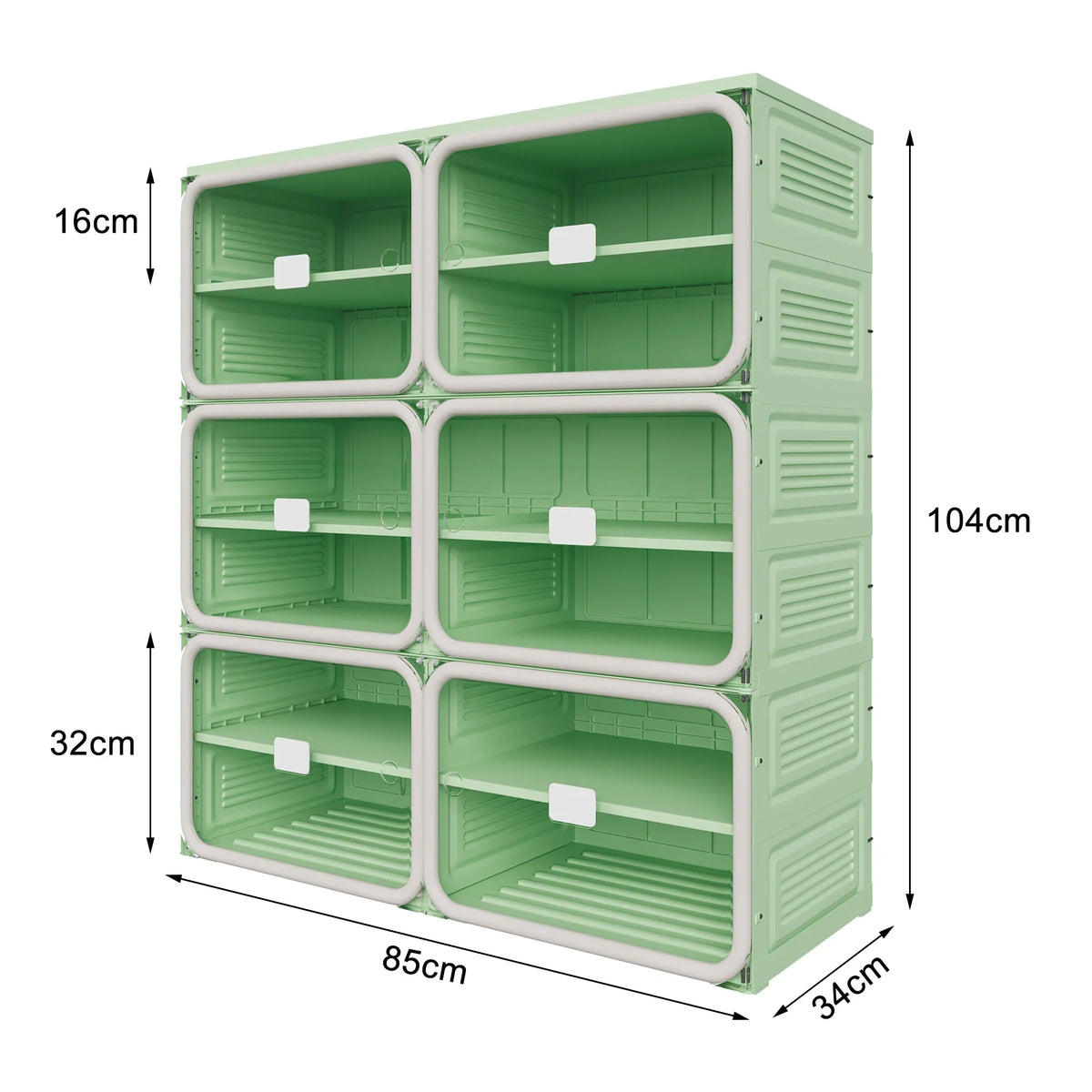 Νarrow Shoe Cabinet Folding Shoe Cabinet With Magnetic Door, Shoe Rack With 6 Doors And 12 Compartments, Shoe Cabinet, For 24 Pairs Of Shoes, 85 X 34 X 108 cm, Plastic Storage Cabinet, For Living Room, Bedroom, Hallway