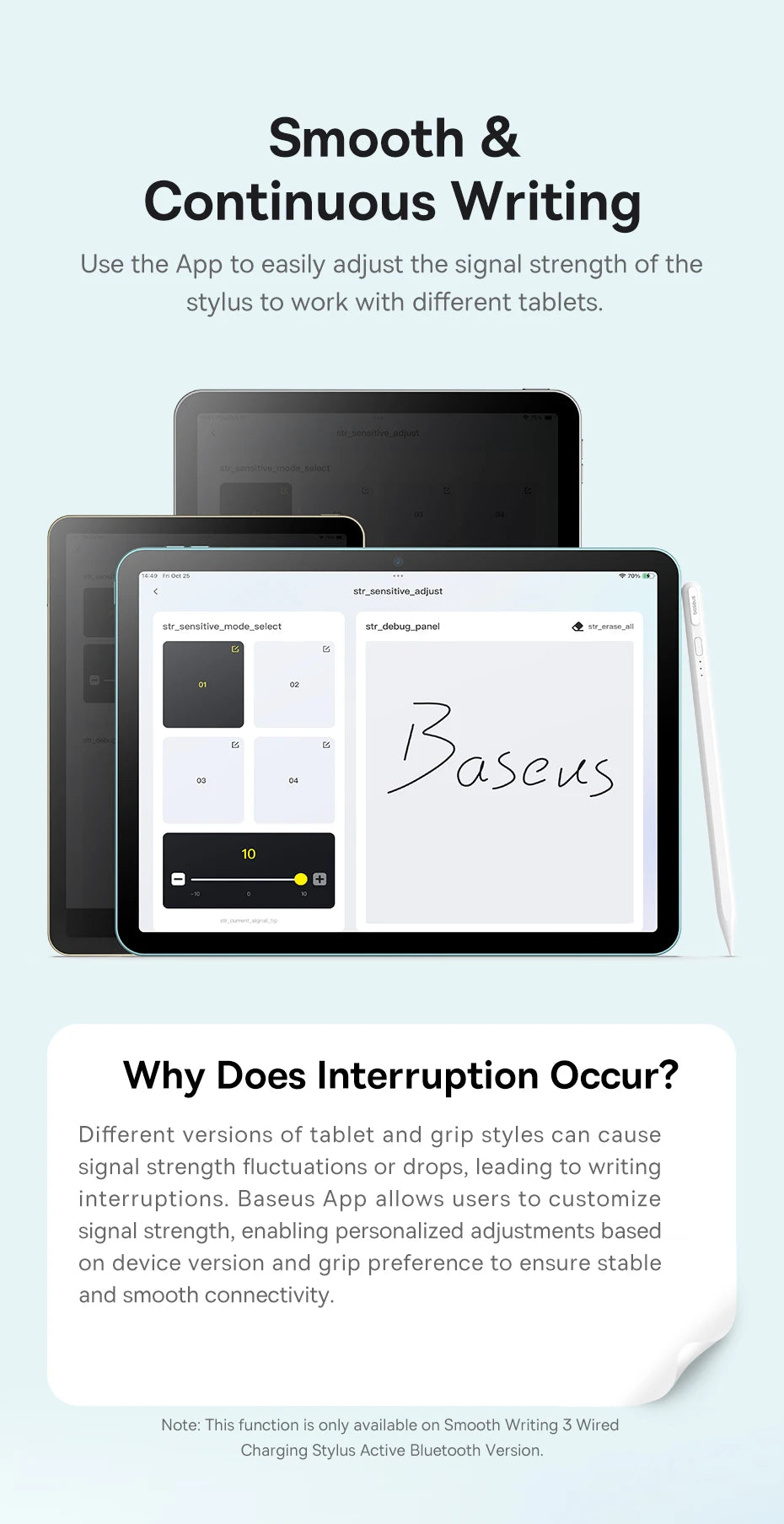 Baseus Neigungsempfindlicher Stylus für iPad mit kabelgebundener Aufladung