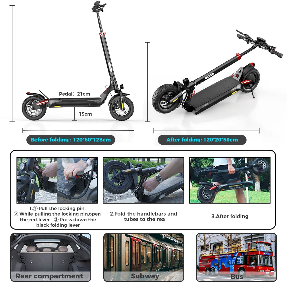 iScooter iX3 Powerful Electric Scooter for Off‑Road and City Riding