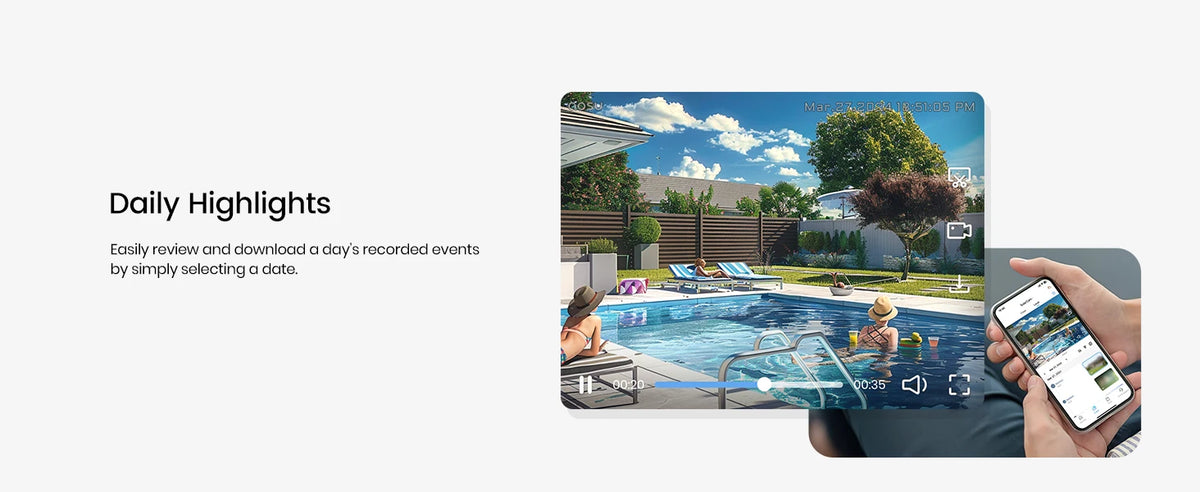 Dekco 5MP Wireless Solar Camera System 2 Cam Kit Outdoor WiFi Solar Security Camera Set Color Night Vision 2-Way Talk
