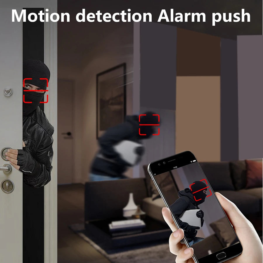 Mini WiFi Security Camera 1080P with Night Vision & Alerts