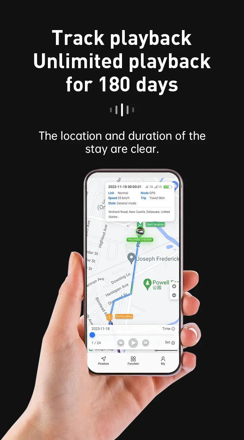 Mini mágneses GPS nyomkövető helymeghatározó, hordozható jármű anti-lopás riasztó készülék valós idejű pozíciókövető ingyenes mobil APP-vezérléssel