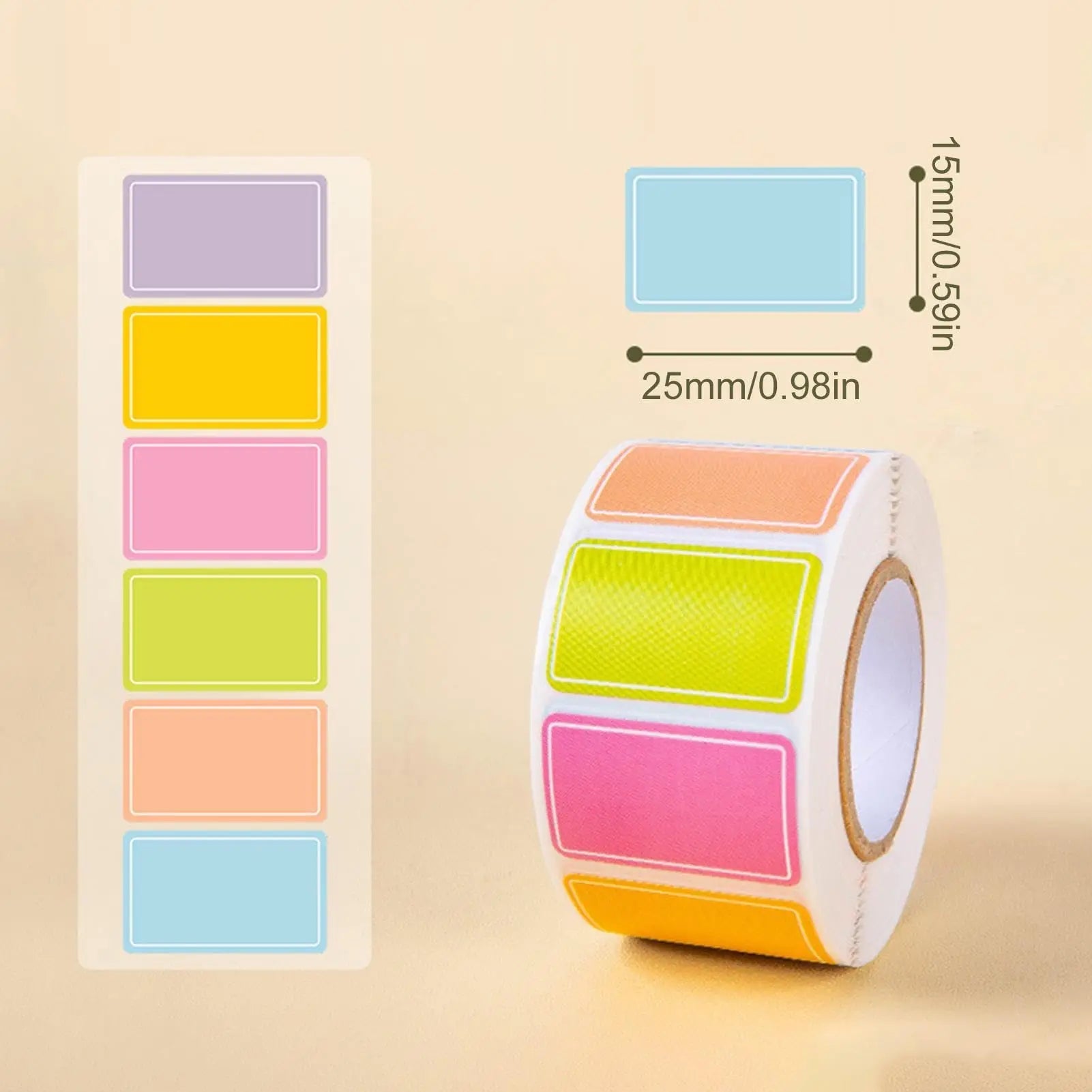 500 Waterproof Colored Labels Stickers Color-Coding Removable Labels Solid Colors Tags for Inventory Address File Classification 