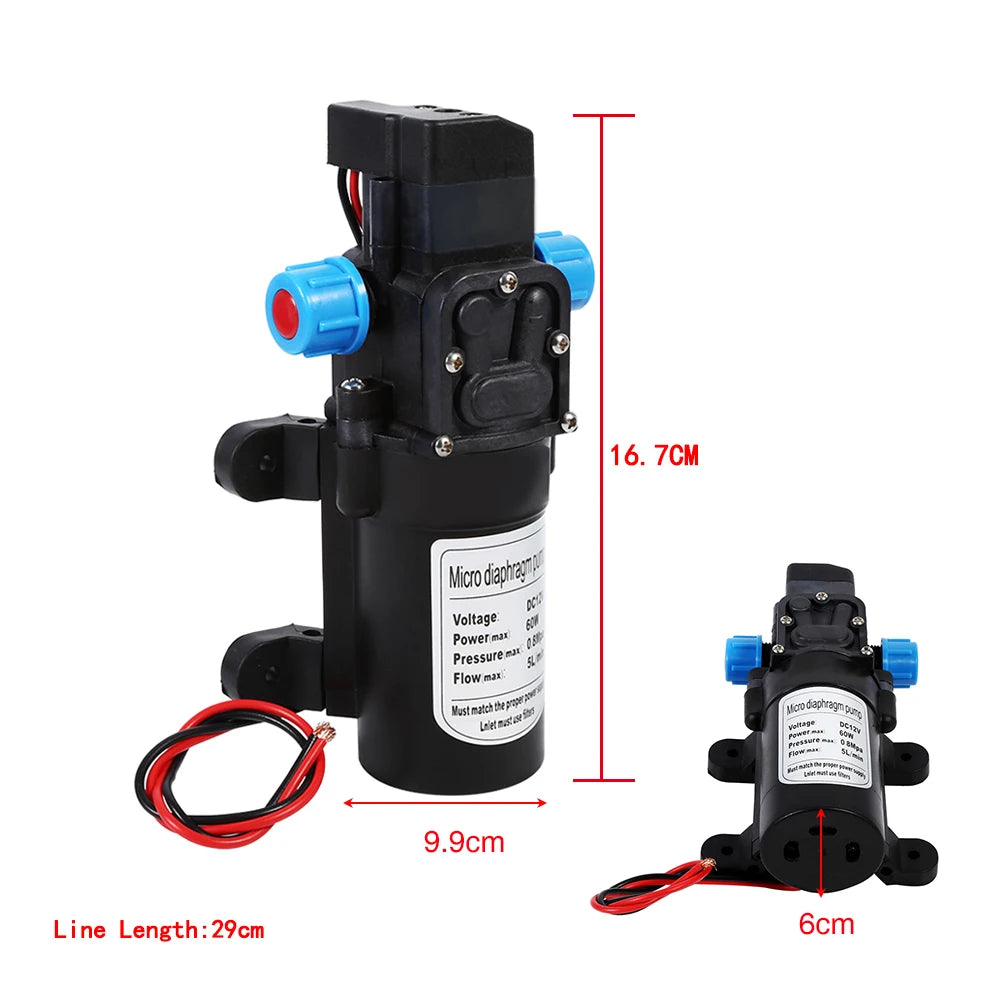 12V DC Diaphragm Water Pump with Pressure Switch