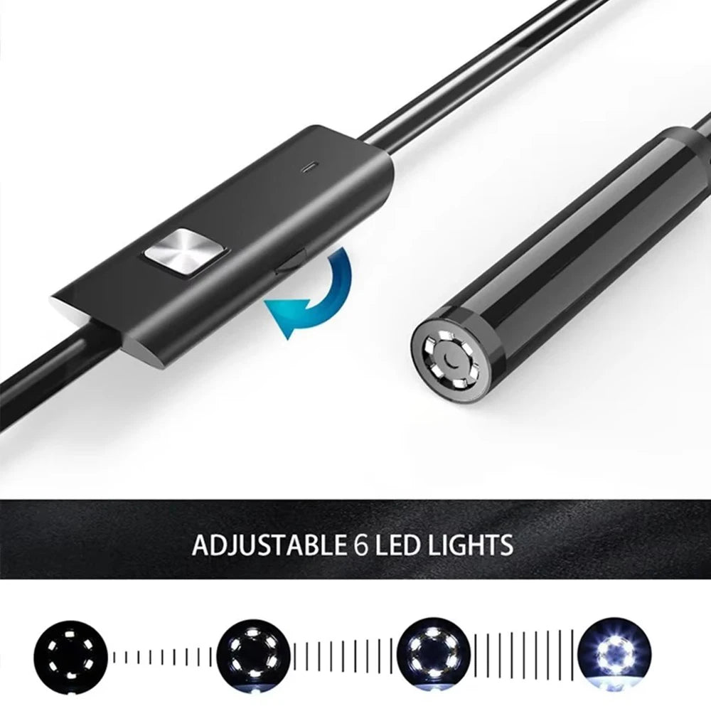 Type-C Endoscope Camera with 6 Adjustable LEDs