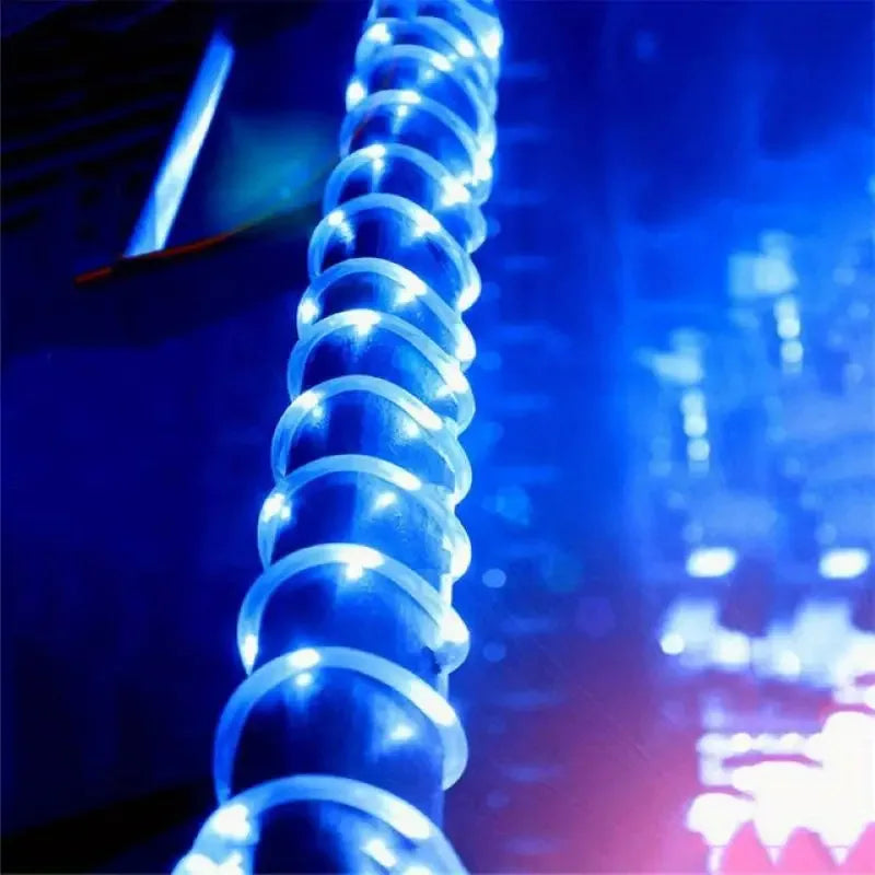 Solarne lampki LED na lince o długości 7 m z ośmioma trybami