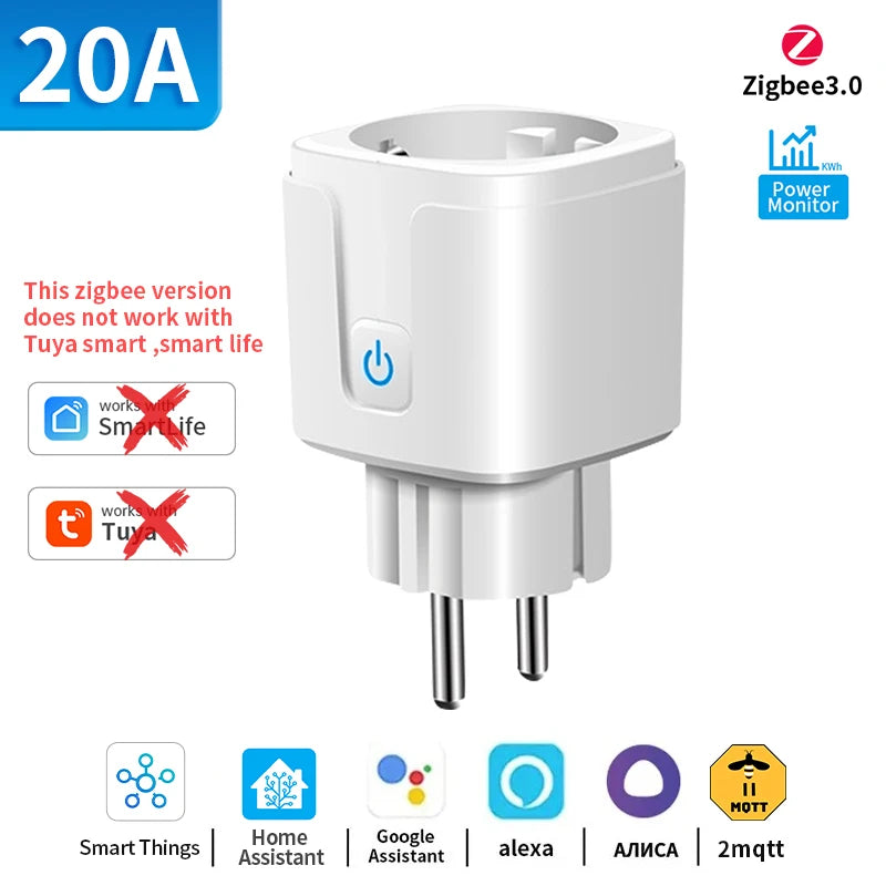 Tuya Smart Plug WiFi Zigbee Power Monitoring – - Main Image