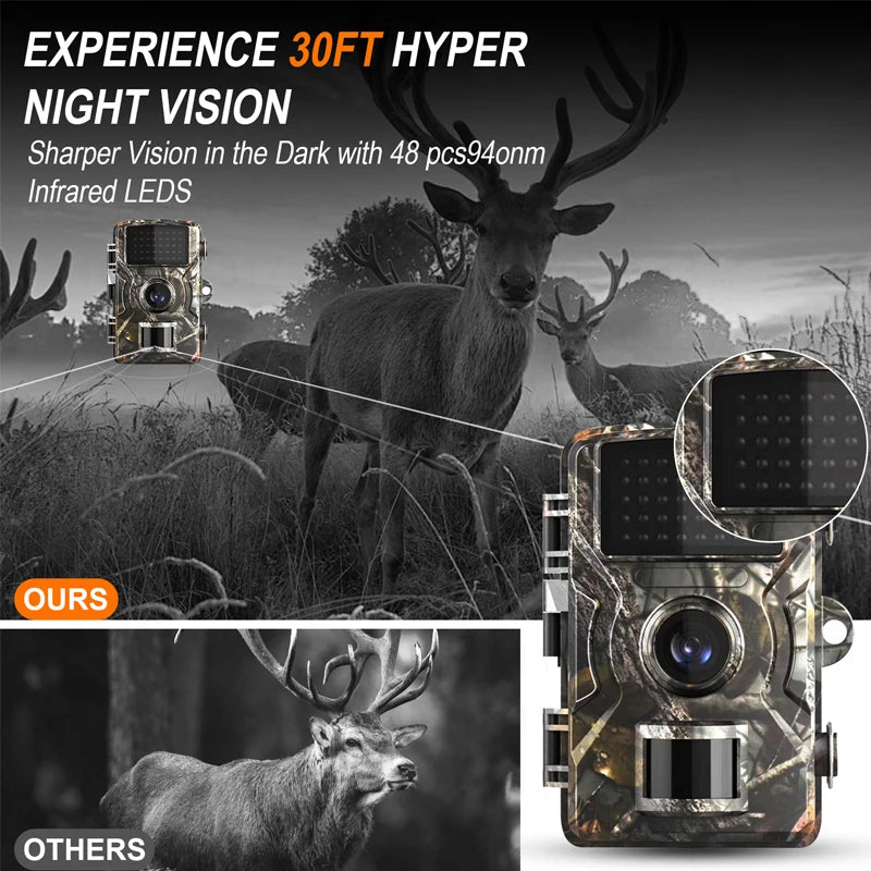 16MP 1080P Infrared Trail Camera for Wildlife Monitoring