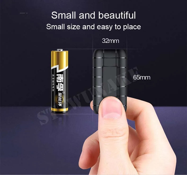 Mini Voice Activated Recorder 500hours Digital Recording Device Professional Sound Dictaphone Listening Audio Micro Record Small 