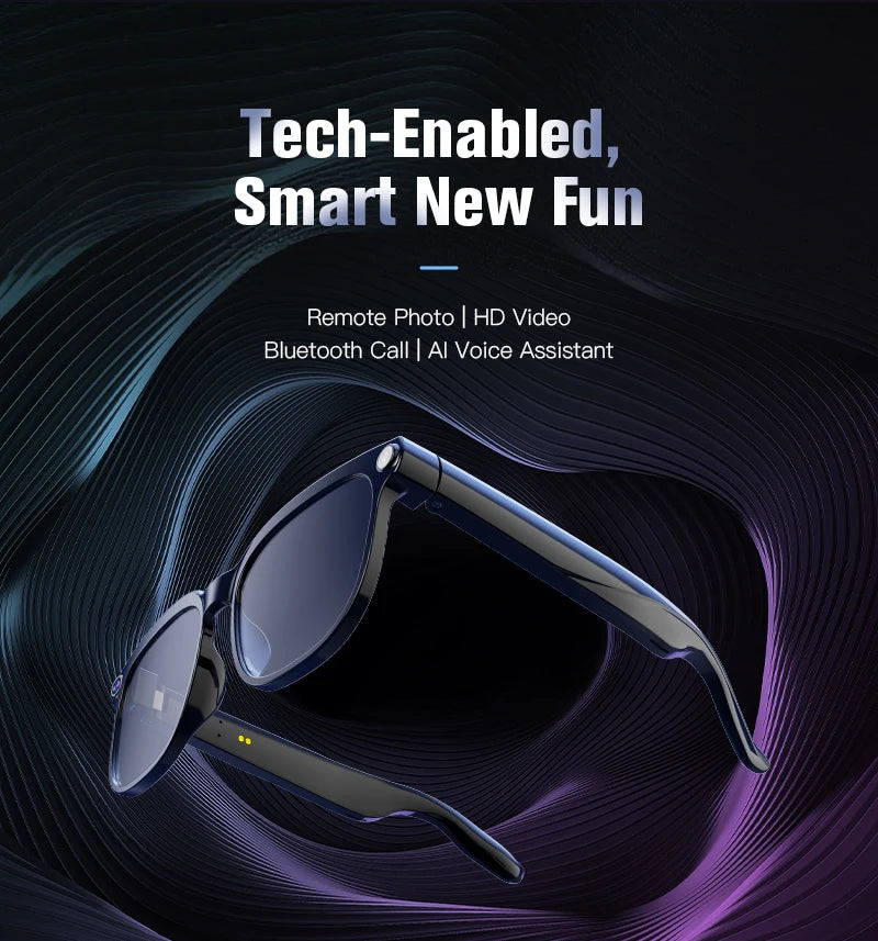 Smart AI Glasses 1080P Camera Bluetooth Calls Translation