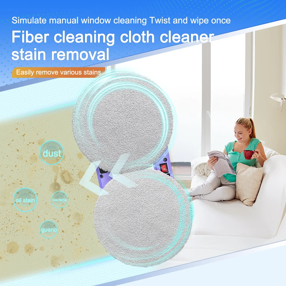 Robot per la pulizia delle finestre PuRuiKai con doppie ugelli