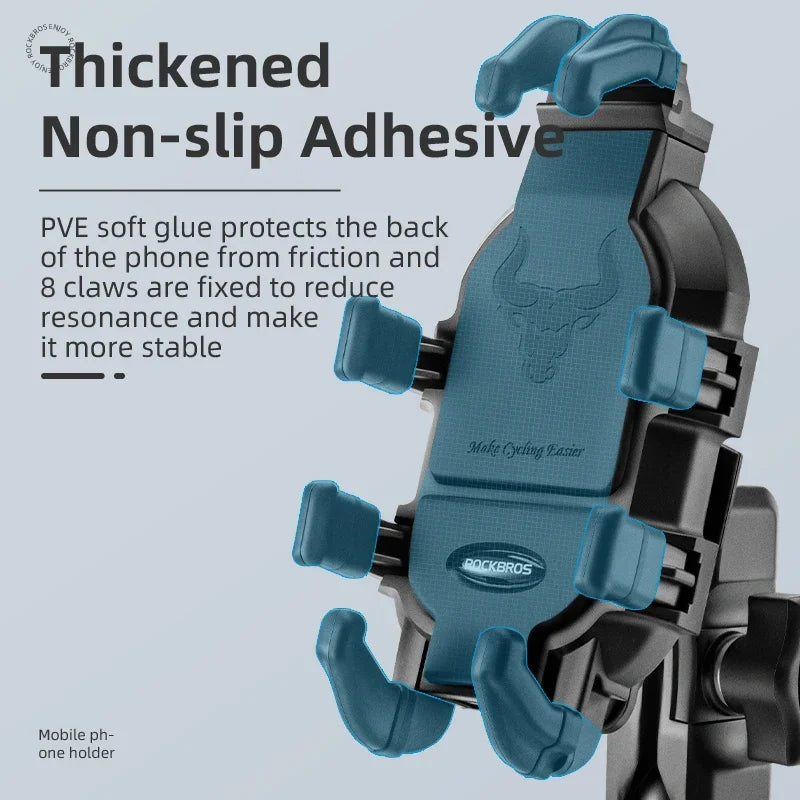 Motorcycle Phone Holder with Shock Absorption