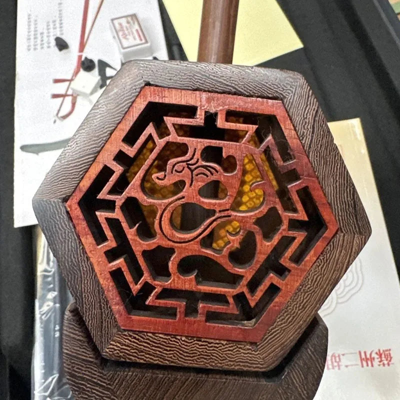 Erhu drewniane z detalem smoka na głowie