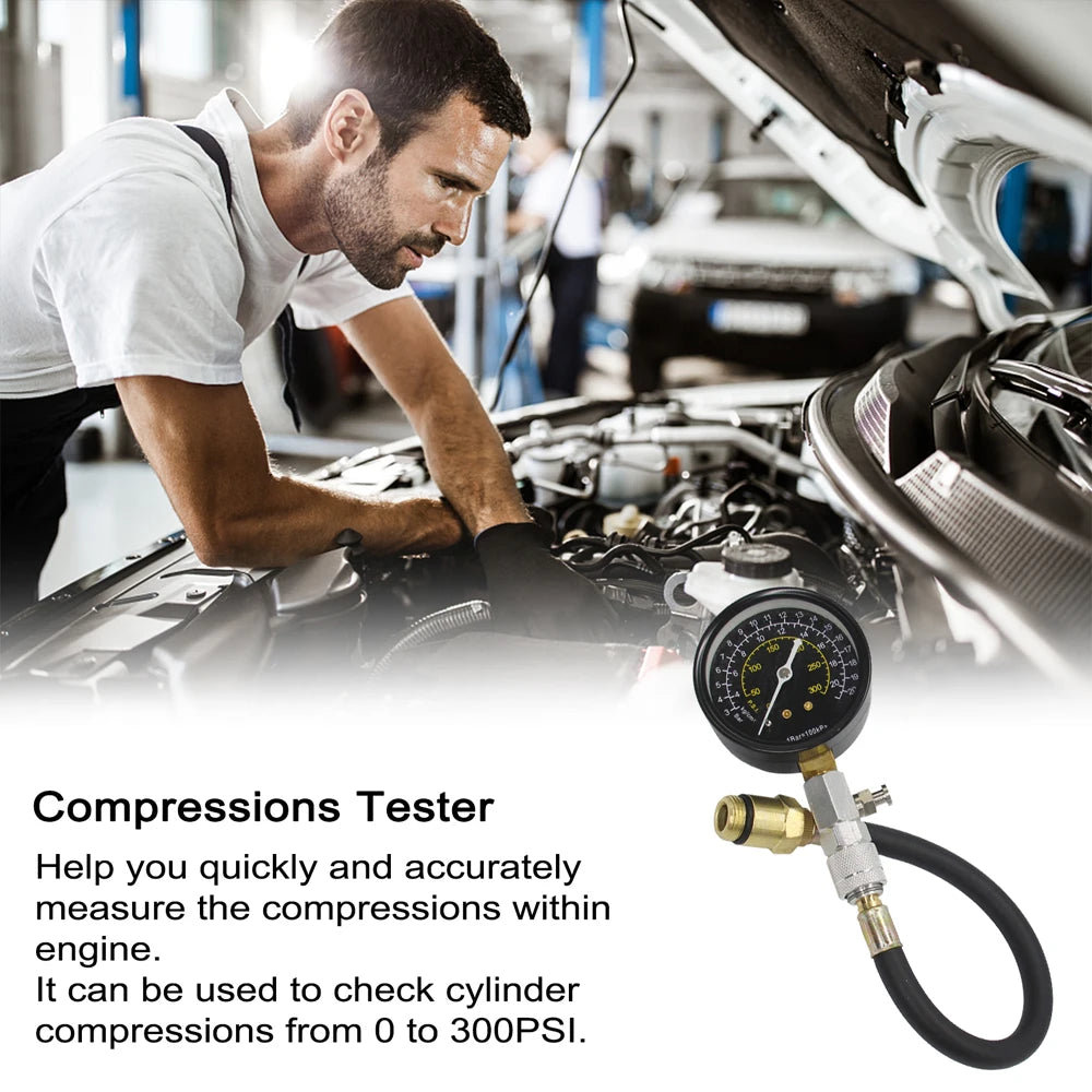 Engine Compression Tester - 0-300psi