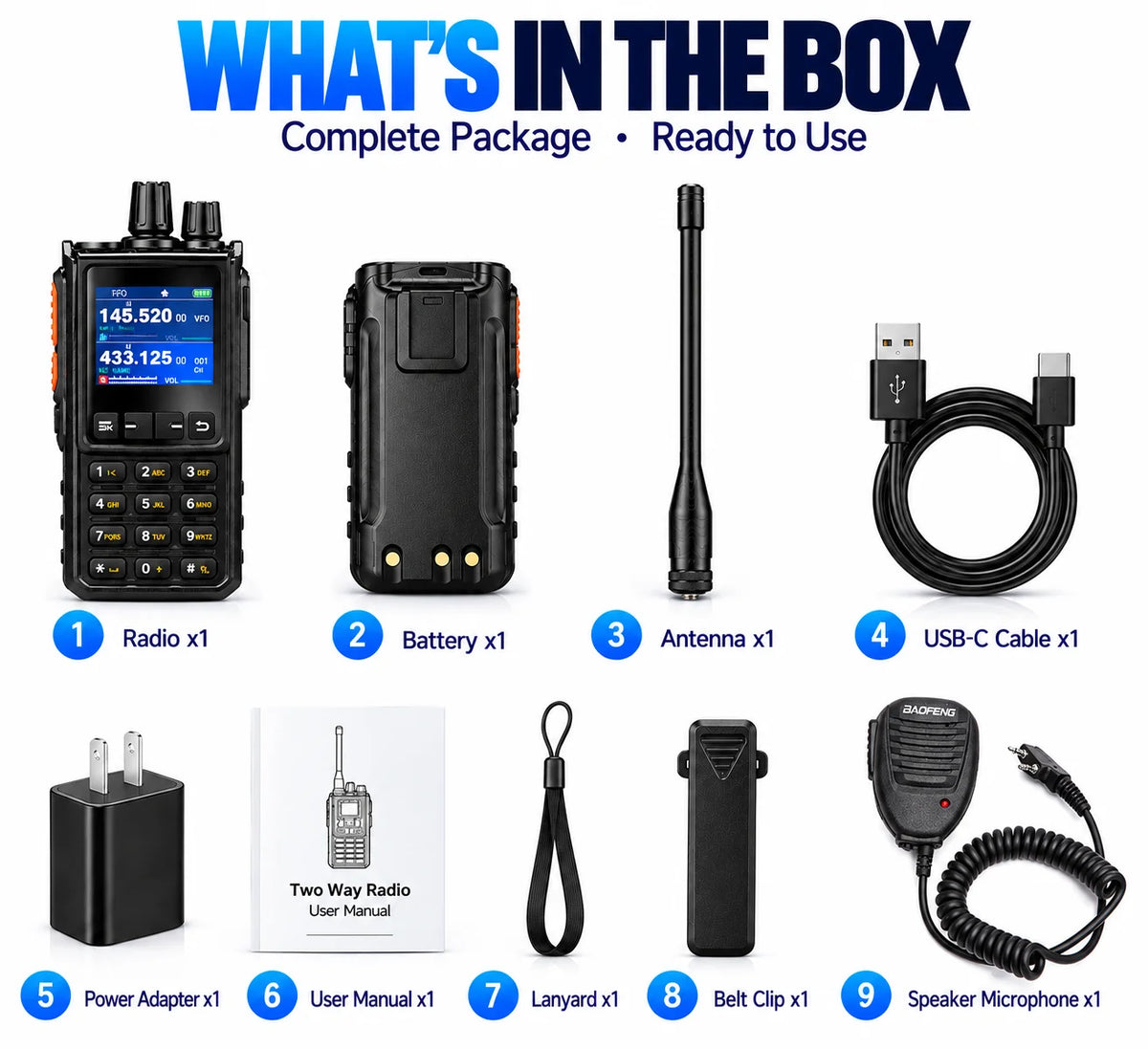 H28Y Handheld Two-Way Radio with Shortwave Receiver
