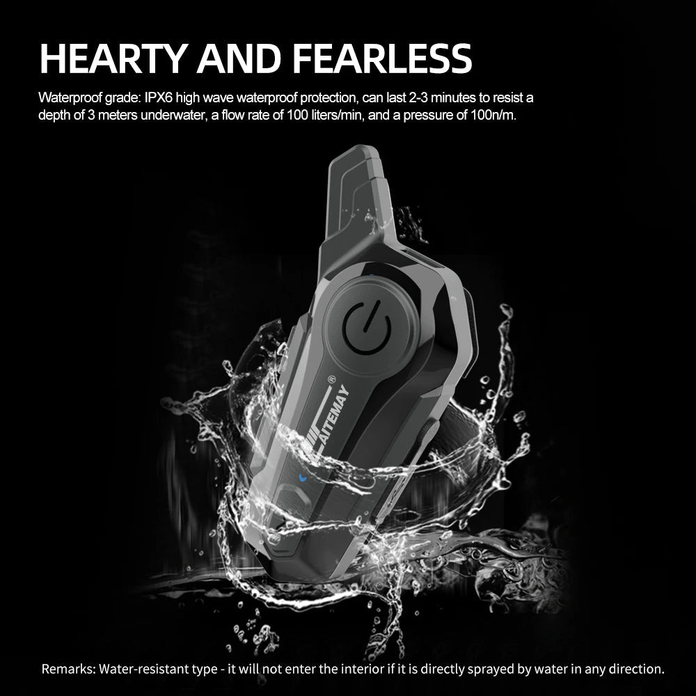 1/2Pcs Bluetooth Motorcycle Helmet Intercom Headset 1000M For 2 Rider Intercomunicador Moto Wireless Interphone Handsfree Call 