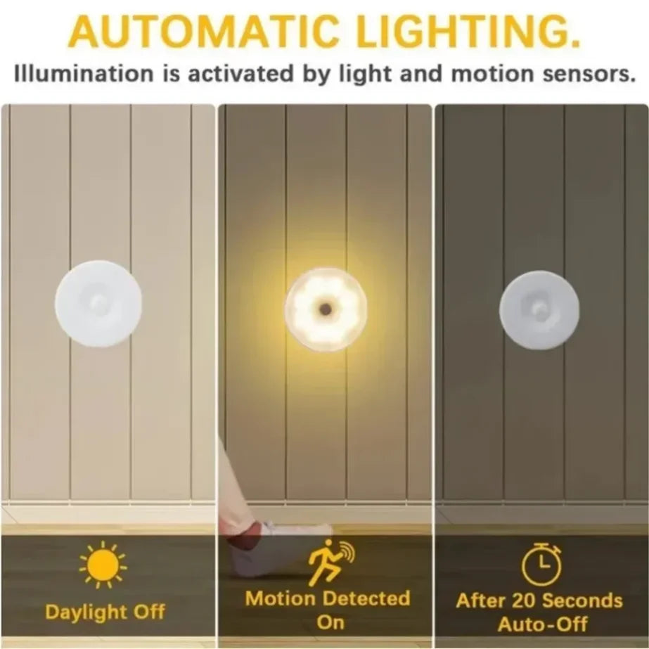 Luce notturna ricaricabile con sensore di movimento