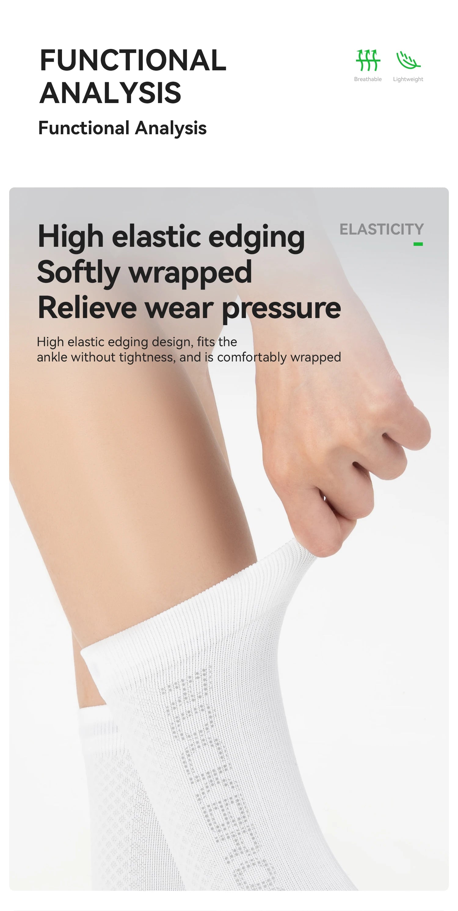 Breathable Cycling Socks with Antibacterial Knit & Reflective Heel