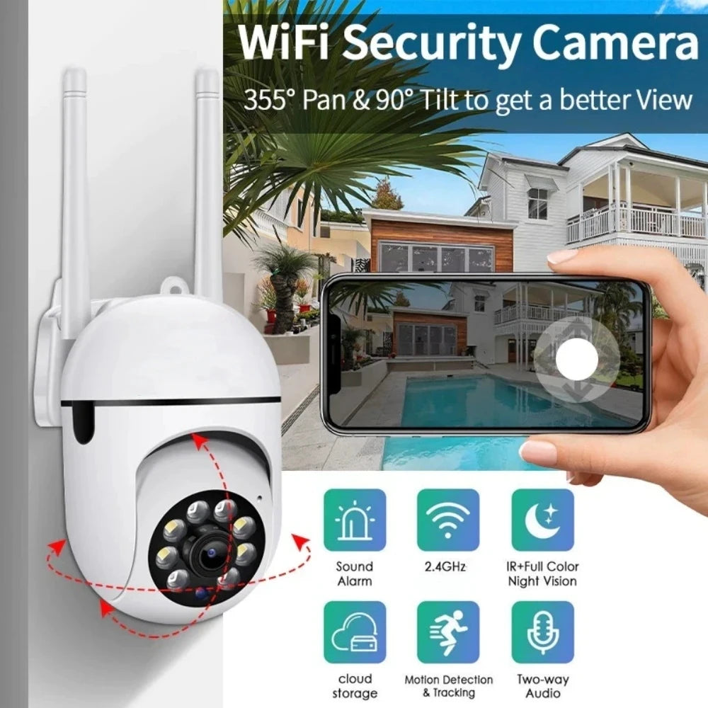 8MP Wireless Outdoor PTZ Security Camera with AI Human Tracking