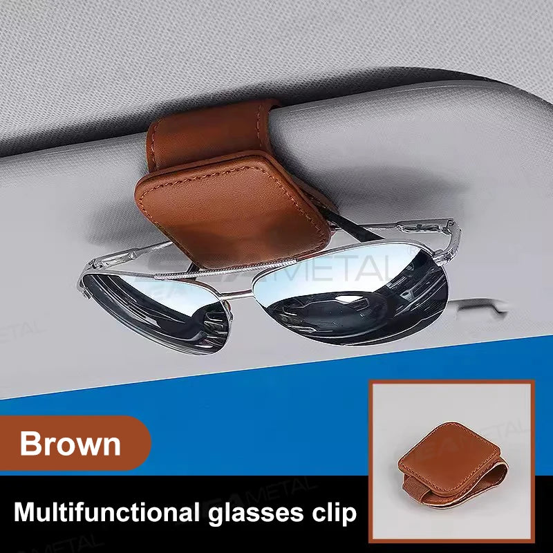 SEAMETAL Mini Car Glasses Holder Magnetic Stable Sun Visor Sunglasses Clip Glasses Storage Clip Universal Auto Eyeglasse Holder