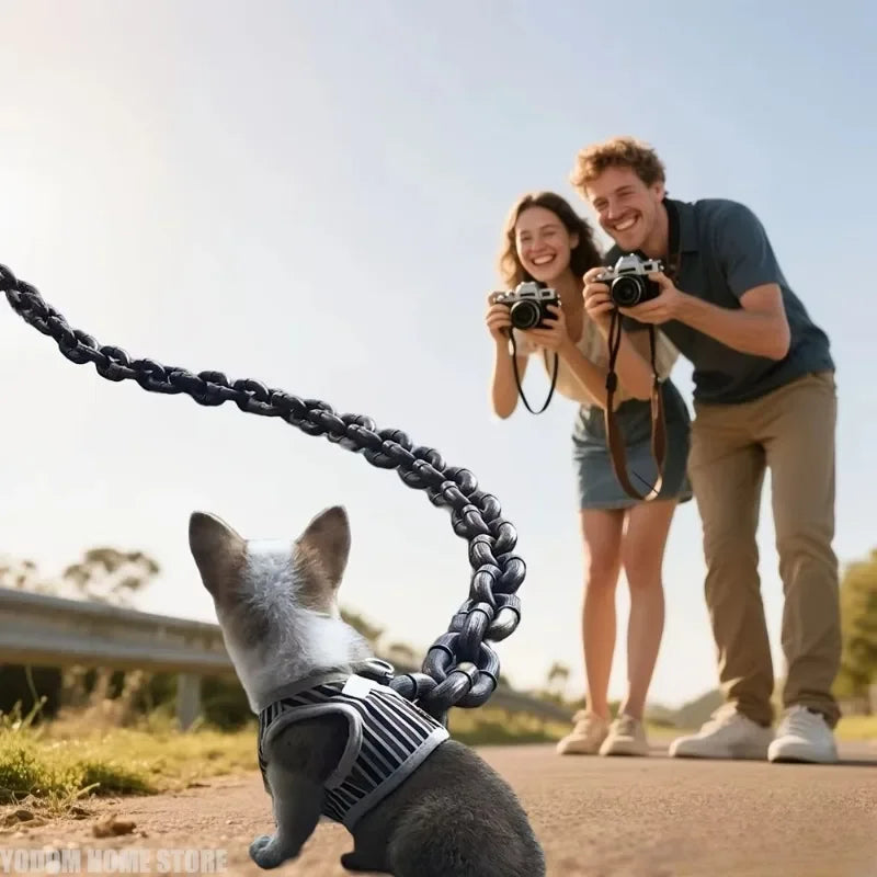 1ks sada 70palcové zábavné psí vodítko Plastový řetěz Rekvizity pro fotografování Odolná dekorace Roztomilé vodítko Příslušenství pro domácí mazlíčky