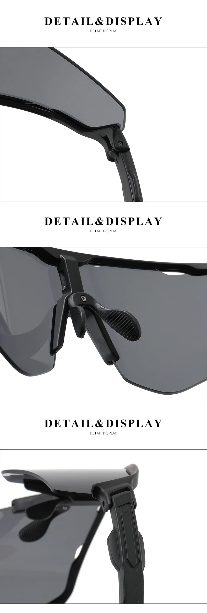SEAMETAL Photochromic Sunglasses Anti-Glare Polarized Sun Glasses Anti-UV Eyeglasses Day/Night Driving Goggles Non-Slip Nose Pad