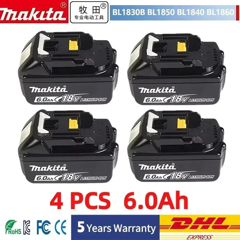 Makita 18V Battery 6.0Ah Rechargeable Power Tool Battery