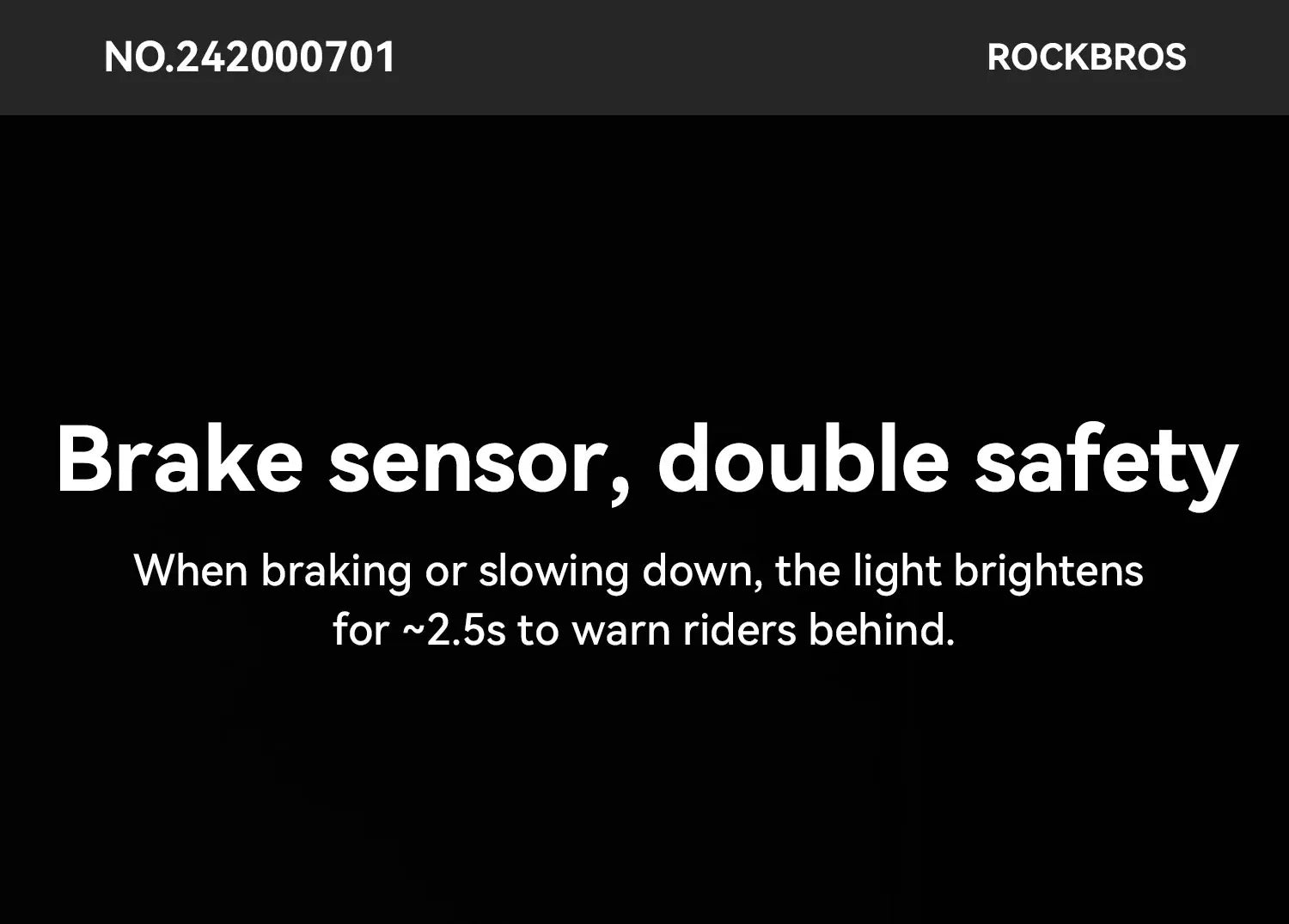 Luz trasera inteligente para bicicleta con sensor de freno e impermeabilidad IPX6
