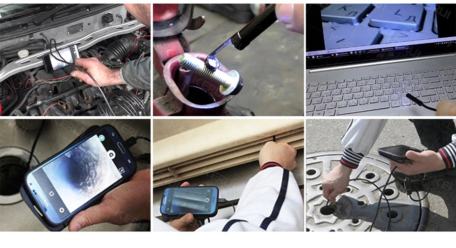 7mm Android Endoscope Camera 3-in-1 Waterproof LED Inspection Camera
