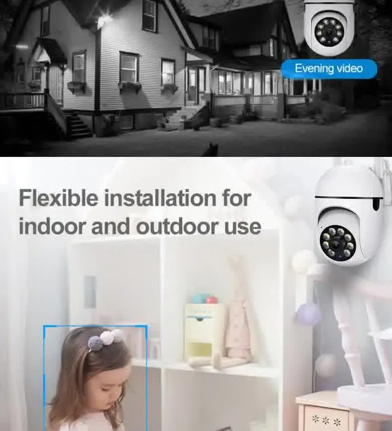2MP Outdoor WiFi Security Camera with Color Night Vision & 2-Way Audio