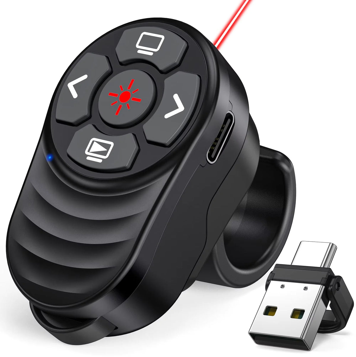 Telecomandă de prezentare reîncărcabilă cu receptor USB dublu