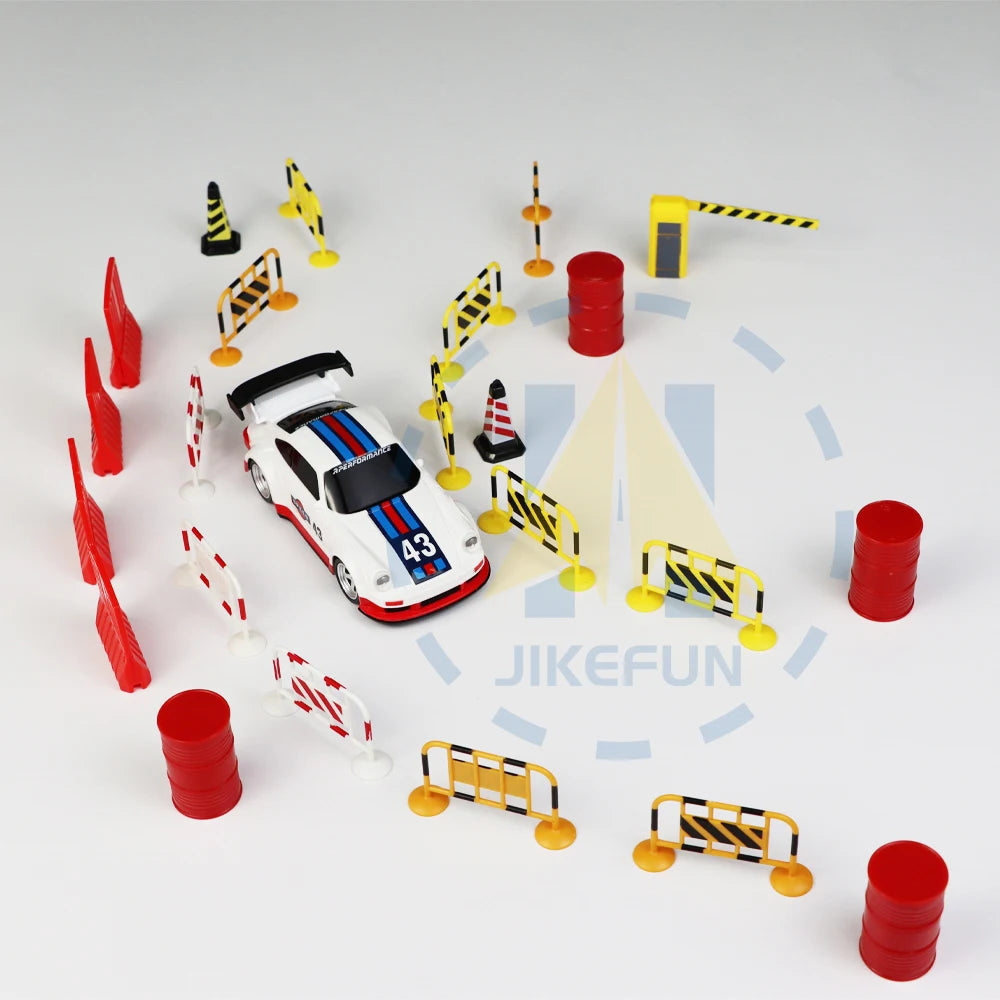 Mini RC Track Barriers & Traffic Props, Multiple Pack Sizes