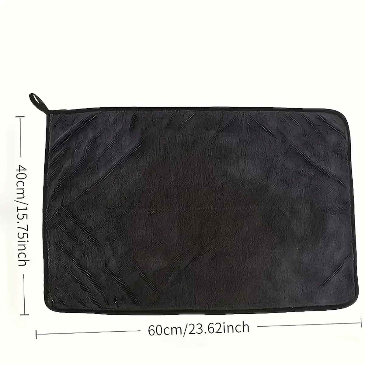 Toalla de microfibra gris oscura para coche, toalla de lavado de coche extra grande y absorbente, paño de limpieza de alta eficiencia